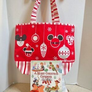 New Disney Parks Collectable Canvas  Tote and Cookbook